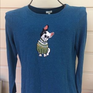 Pug Sweater Medium Talbots